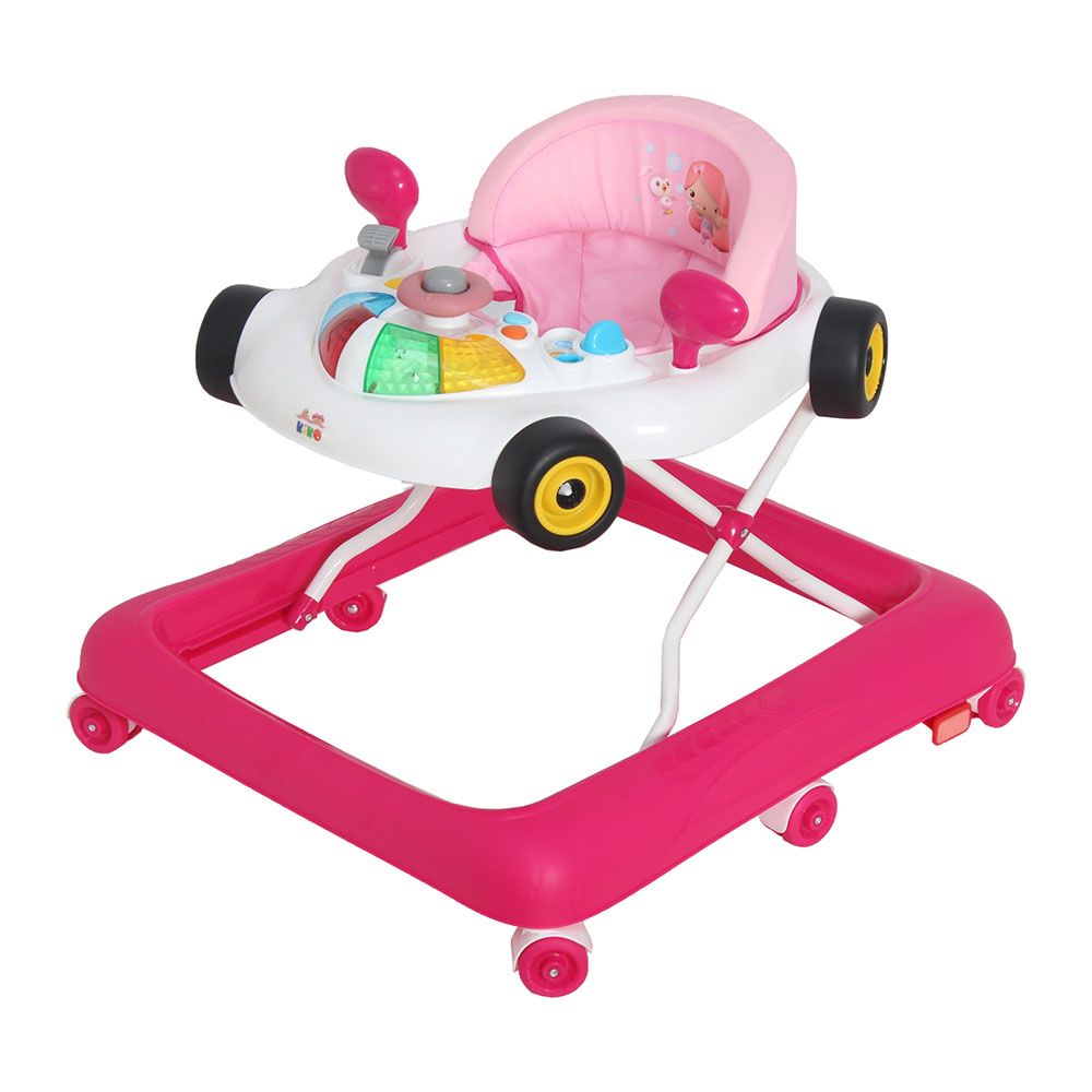 Kiko - Baby Walker With Toy Tray - Pink
