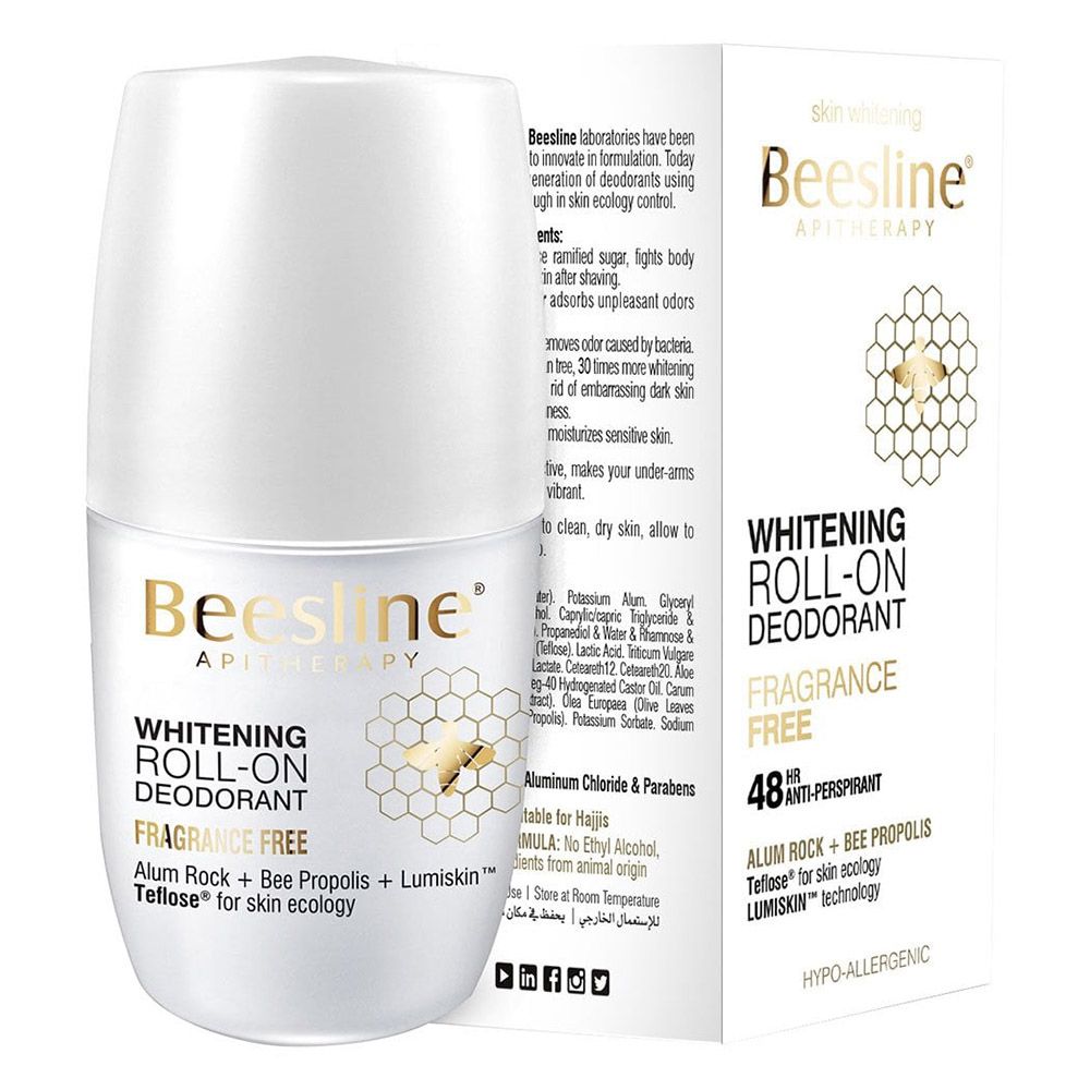 Beesline - Whitening Roll-On Deodorant - Fragrance Free