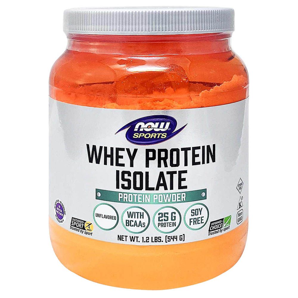 Now Foods - Whey Protein Isolate Unflavored Powder 1.2 Lbs