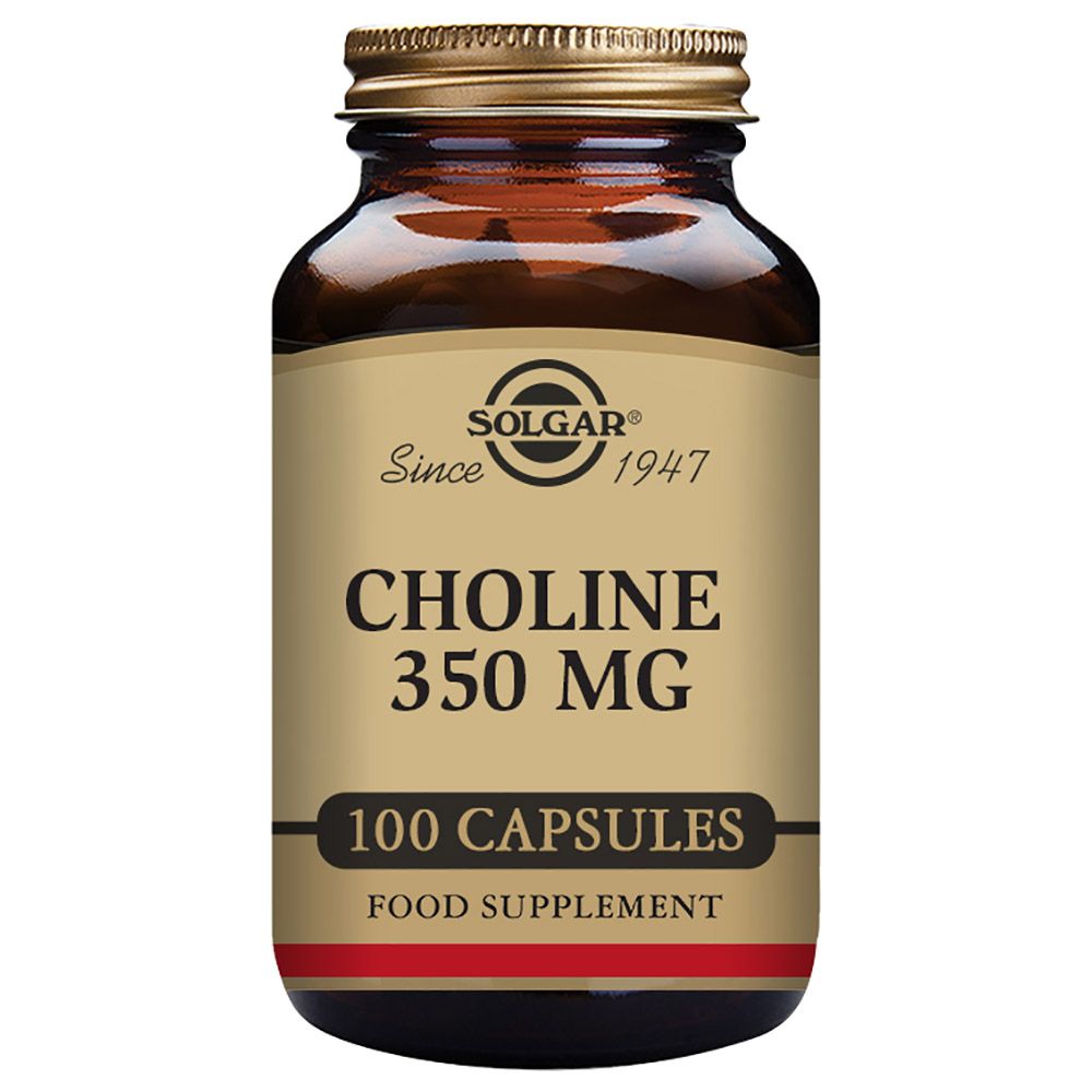 Solgar - Choline 350mg Vegetable Capsules - Pack of 100