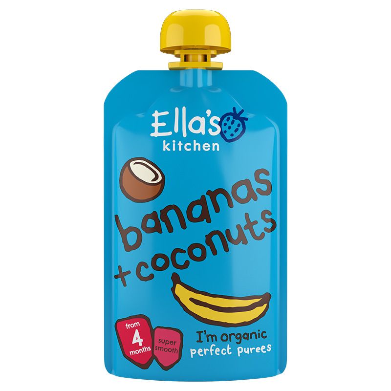 Ella's Kitchen - Organic Bananas + Coconut Puree 120g
