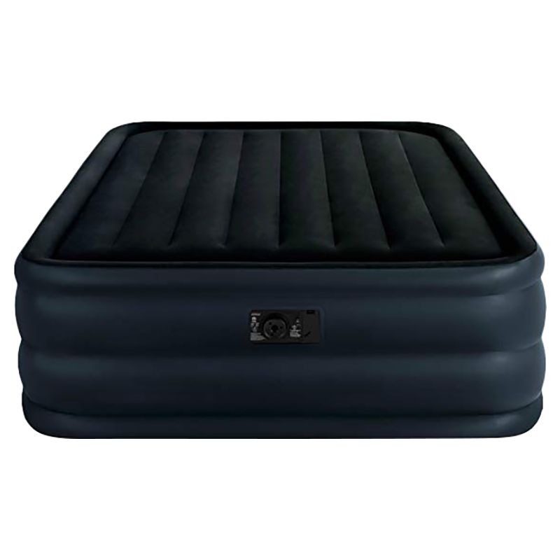 Intex - Queen Rest Raised Airbed WithFiber & Built in Pump - Tech Bip