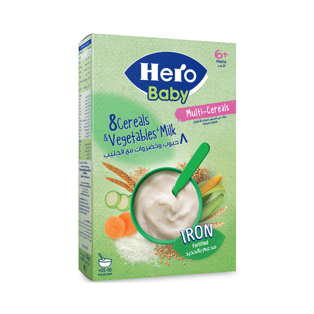 Hero Baby - 8 Cereals & Vegetables With Milk 150g