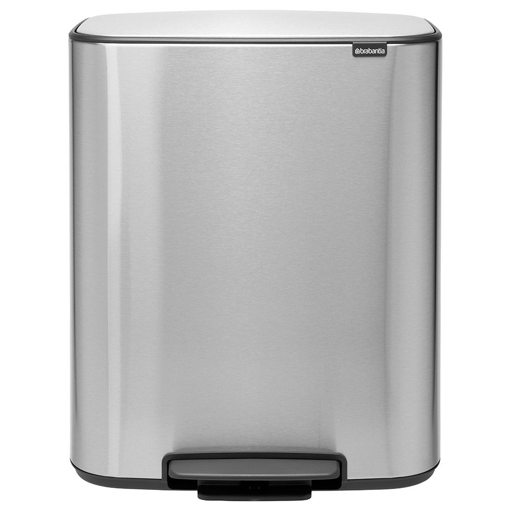 Brabantia - Bo Pedal Bin With Inner Bucket 60L - Matt Steel