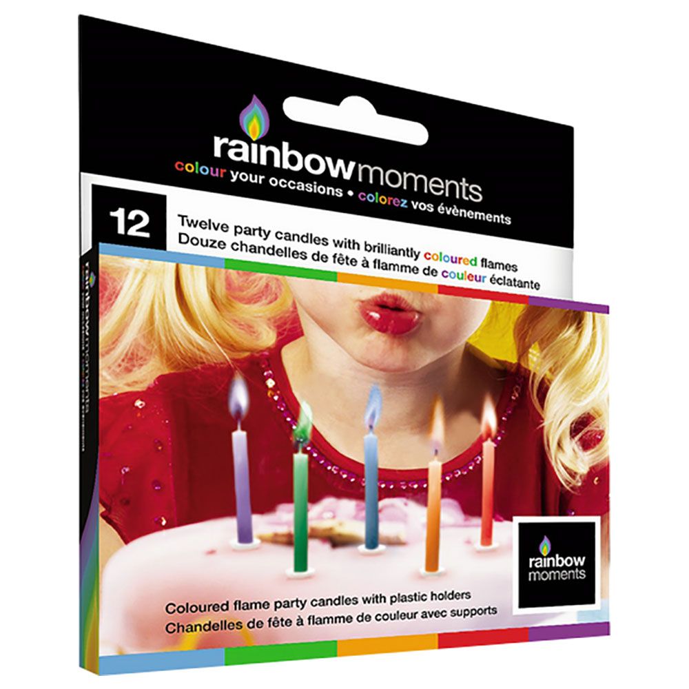 Wondercandle - Rainbow Birthday Candles Pack of 12