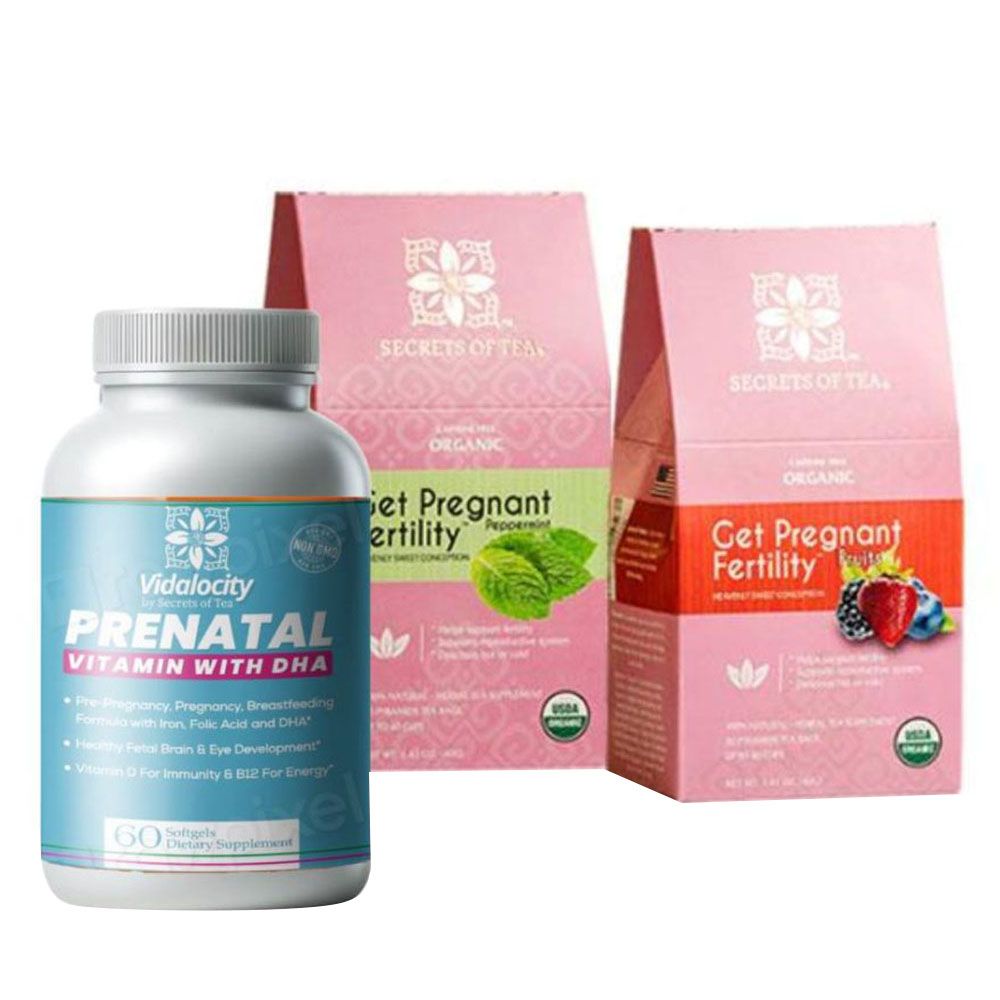 Secrets Of Tea - Conception Supplement with Prenatal Vitamins - Fruits/Peppermint